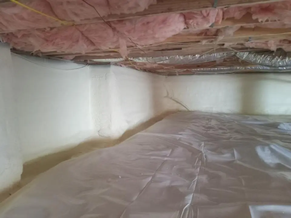 Crawl space encapsulation with closed-cell spray foam for Spray Foam Roofing in Severance